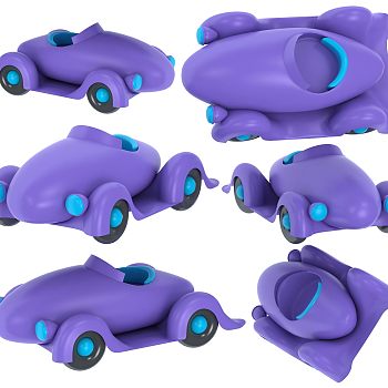 现代外国紫色小汽车玩具