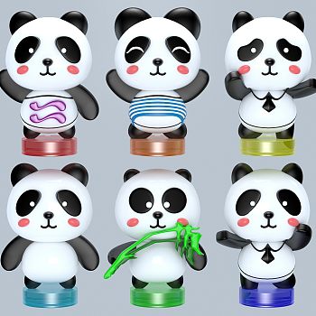 现代百变熊猫玩具组合
