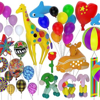 现代儿童庆典氢气球