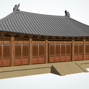 中式古建庑殿顶