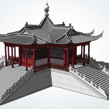 中式寺庙大殿古建