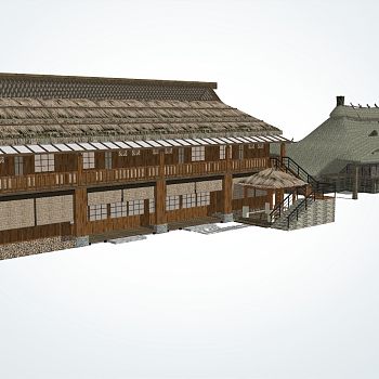 中式茅草屋